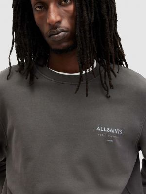 Majica z dolgimi rokavi z dolgimi rokavi Allsaints siva