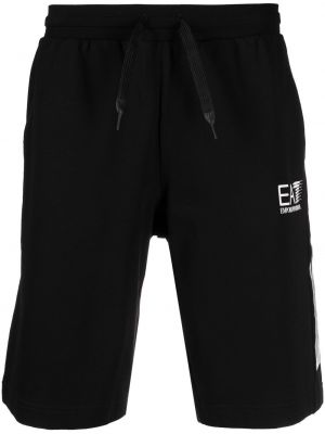 Pantalones cortos deportivos con cordones Ea7 Emporio Armani negro