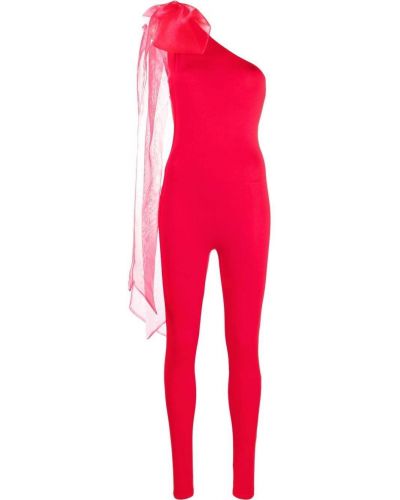 Asymmetrisk rosett overall Atu Body Couture röd