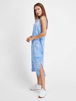 Batikované midi šaty Gap modrá