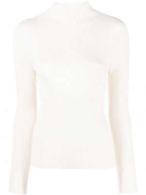 Копринен пуловер A.p.c. бяло