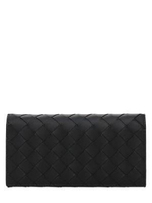 Cartera de cuero Bottega Veneta negro