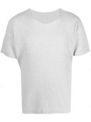 T-shirt avec manches courtes plissé Homme Plissé Issey Miyake gris