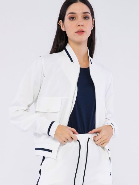 Куртка на молнии с карманами Giorgio Di Mare белая