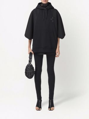 Ärmelloser hoodie aus baumwoll mit print Burberry schwarz