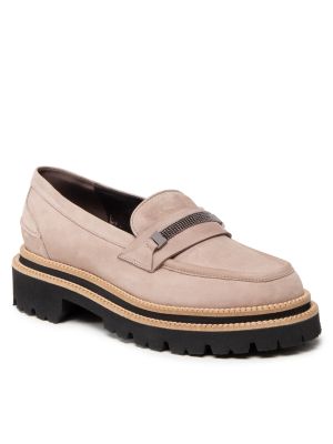 Loafers Peserico beżowe