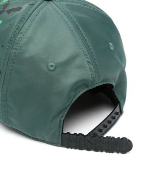 Raštuotas kepurė su snapeliu Moschino žalia