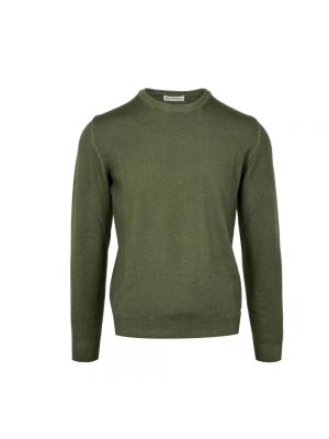 Sweter z wełny merino z okrągłym dekoltem Roy Rogers zielony