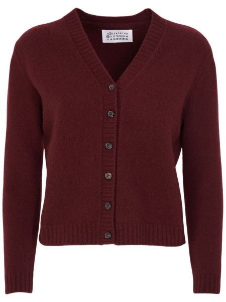 Cardigan i uld Maison Margiela bourgogne