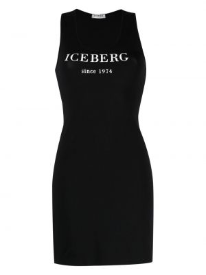 Obleka brez rokavov s potiskom Iceberg črna