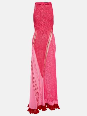 Bavlněné midi šaty Roberta Einer růžové