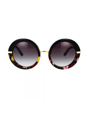 Okulary przeciwsłoneczne w kwiatki Dolce And Gabbana czarne