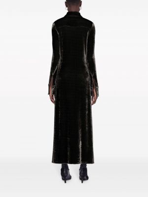 Aksamitna sukienka długa Jil Sander czarna
