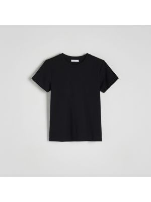 Bavlnené tričko Reserved čierna