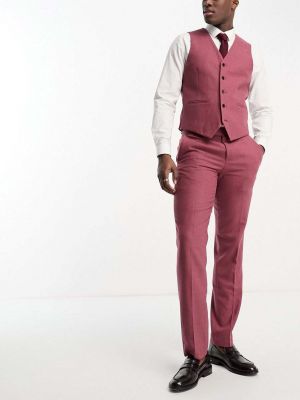 Костюмные брюки ягодного цвета из смесовой шерсти Harry Brown Wedding