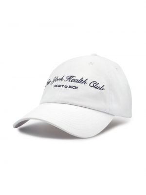 Cappello con visiera ricamato Sporty & Rich bianco
