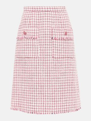 Mini falda de lana Etro rosa