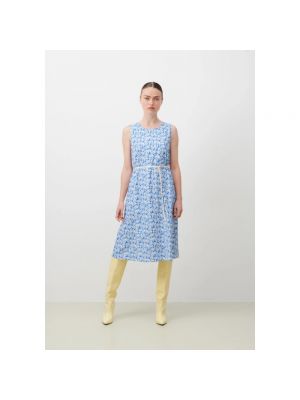 Sukienka mini w kwiatki Jane Lushka niebieska