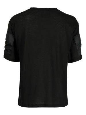 T-shirt en coton avec poches Cynthia Rowley noir
