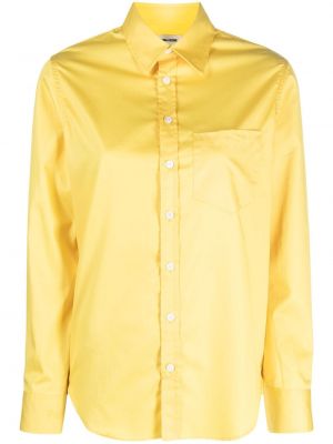 Памучна риза бродирана Zadig&voltaire жълто