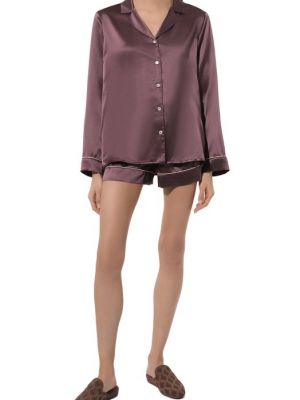 Шелковая пижама Primrose фиолетовая