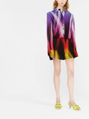 Sukienka koszulowa z nadrukiem w abstrakcyjne wzory The Attico