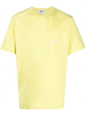 Camiseta con bolsillos Msgm amarillo