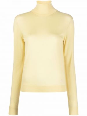 Jersey de cuello vuelto de tela jersey Jil Sander amarillo