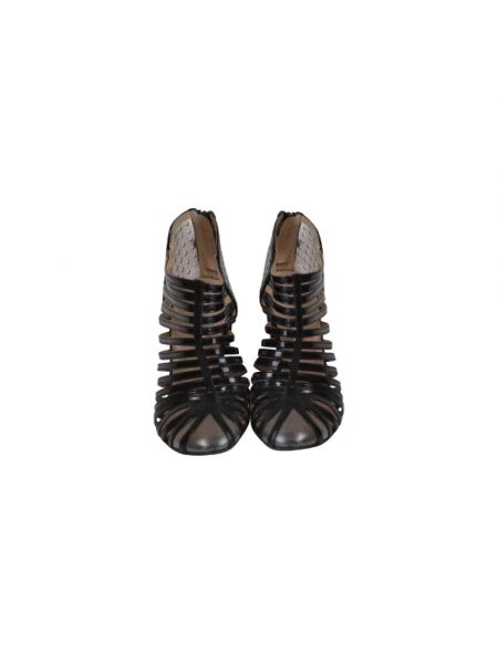 Sandały trekkingowe skórzane retro Chanel Vintage czarne