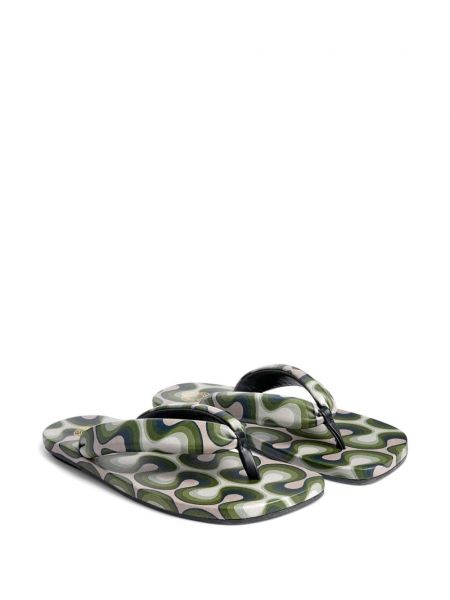 Kožené sandály s potiskem s abstraktním vzorem Dries Van Noten