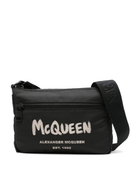 Чанта с принт Alexander Mcqueen Pre-owned черно