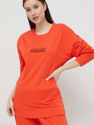 Kapucnis melegítő felső Calvin Klein Underwear narancsszínű