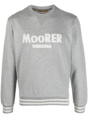 Gestreifter sweatshirt mit print Moorer grau