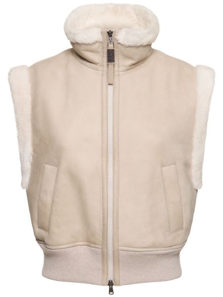 Pels pelsvest Brunello Cucinelli beige