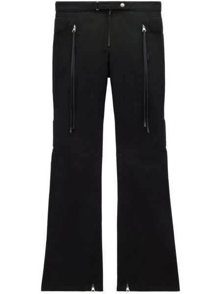 Bavlněné rovné kalhoty Courrèges černé