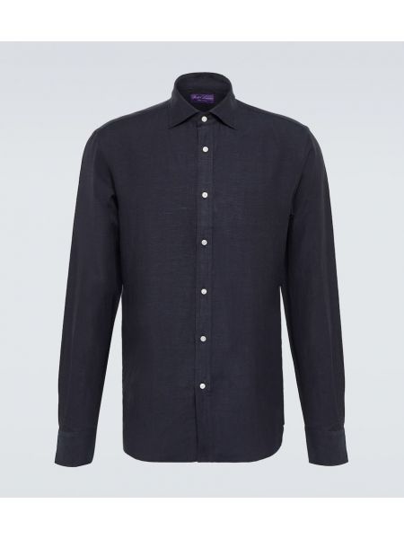 Šilkinė lininė marškiniai Ralph Lauren Purple Label