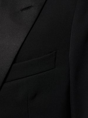 Vlněný oblek Lanvin černý