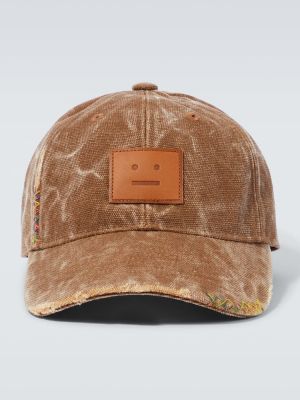 Medvilninis kepurė su snapeliu Acne Studios ruda