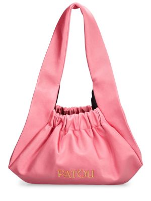 Bolsa de hombro de raso Patou rosa