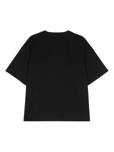 T-shirt en coton à imprimé Société Anonyme noir