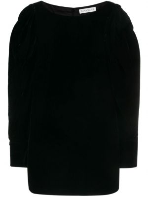 Bársony mini ruha Nina Ricci fekete