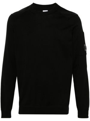 Памучен пуловер C.p. Company черно