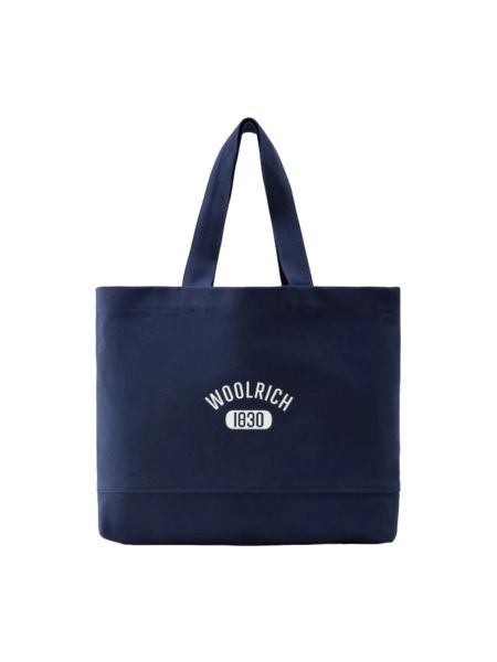 Shopper handtasche mit taschen Woolrich blau