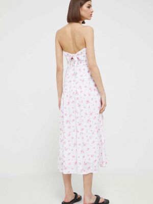 Midi šaty Hollister Co. růžové