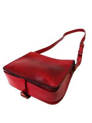 Retro leder umhängetasche mit taschen Louis Vuitton Vintage rot