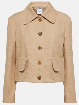 Tweed jacke aus baumwoll Patou beige