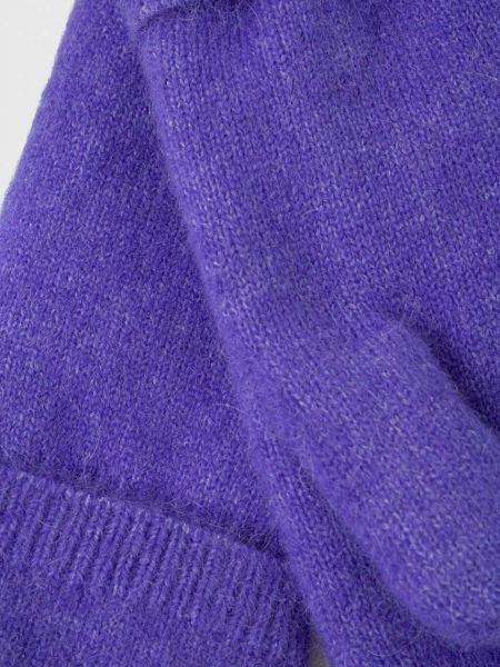 Vlněné rukavice Samsøe Samsøe fialové