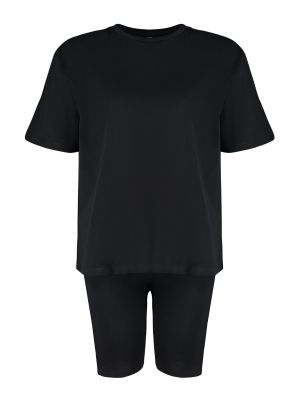 Dzianinowa piżama Trendyol czarna