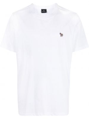 Тениска с принт зебра Ps Paul Smith бяло