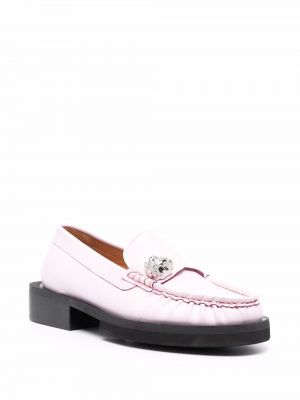 Loafer mit kristallen Ganni pink